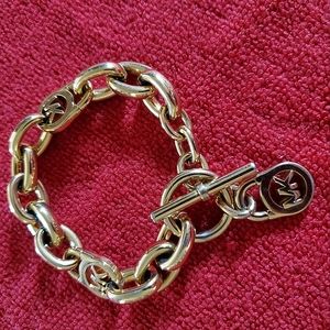 Michael Kors Gold Tone Toggle Bracelet